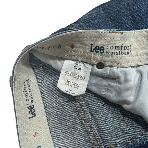 Women's LEE Denim Blue Jeans Size 10M Stretch Comfort Waistband - Picture 5 of 7
